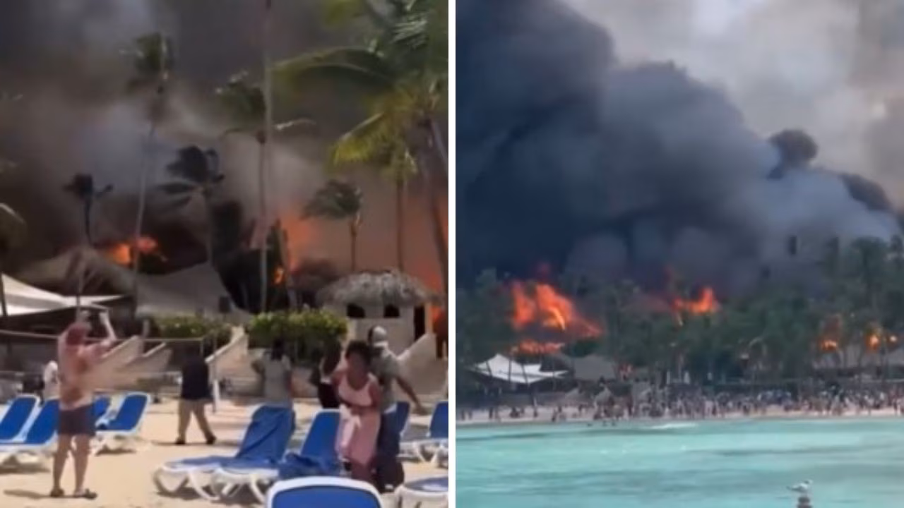 Guests flee massive fire at beach resort in Dominican Republic