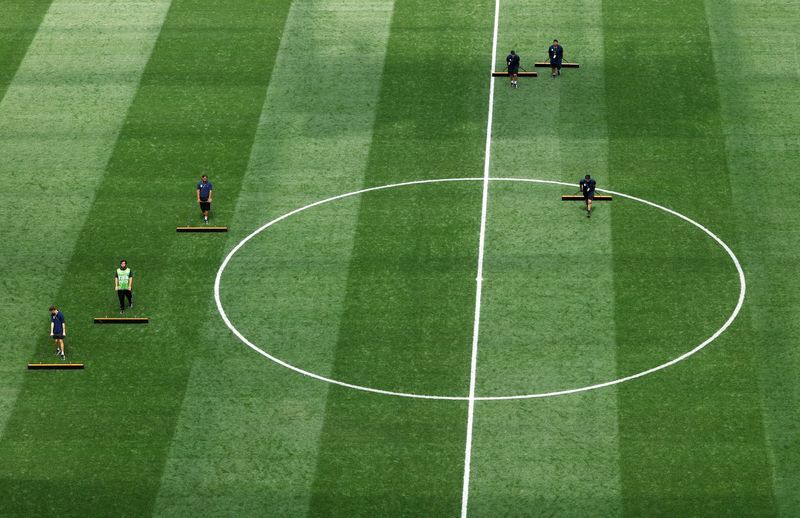 Football: Soccer-Pitch not perfect: World Cup players find weirdness underfoot on innovative grass