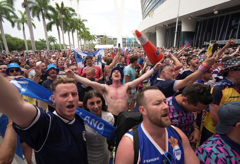 Football: Soccer-A whole new ball game for the Marlins as Tartan Army land in Miami