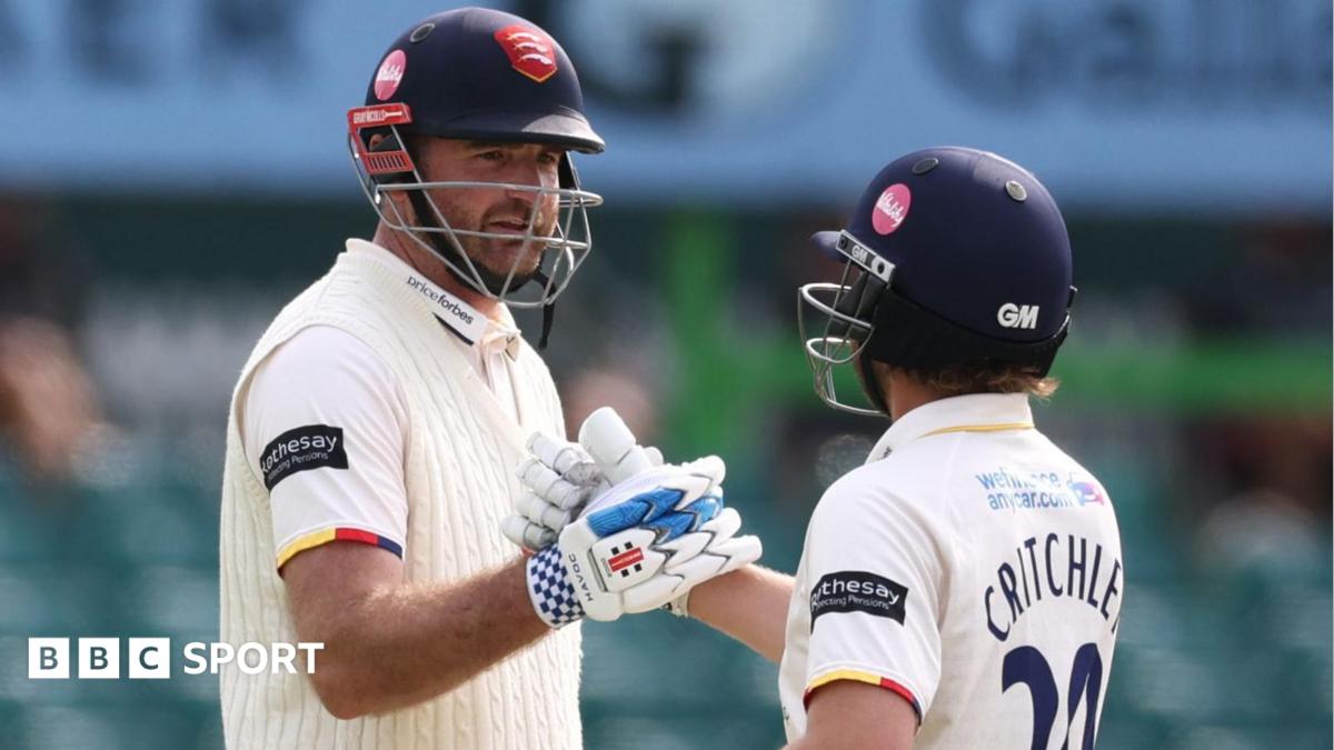 Paul Walter celebrates his century for Essex