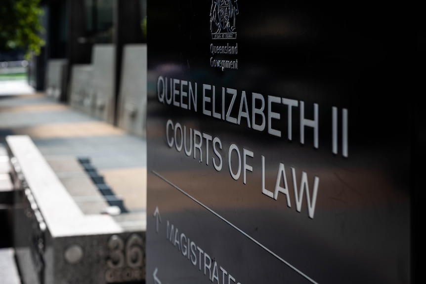 Exterior shot of Brisbane Magistrates Court signage