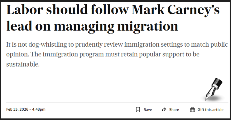 AFR editorial on immigration 2026