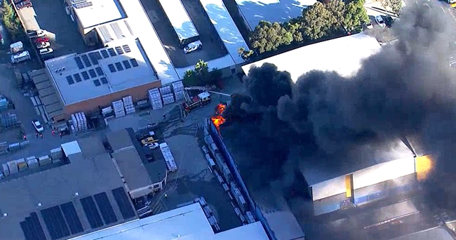 About 60 firefighters and 15 fire trucks were called to the scene.
