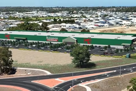 A large warehouse on a bush block