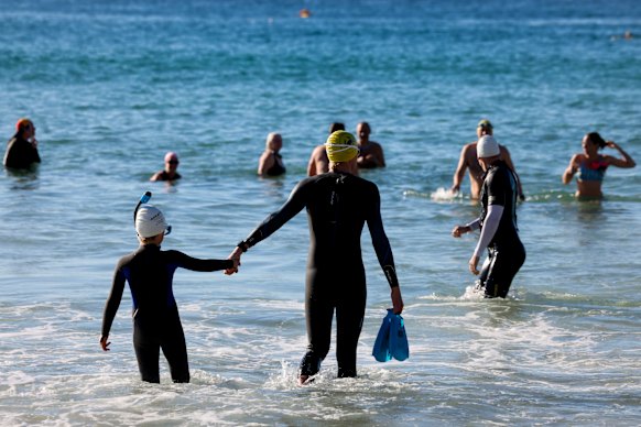 More than 1000 people entered the water at Coogee for Sunday’s event.