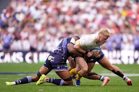 Tommy O’Brien playing for Leinster in the Champions Cup final on May 23.