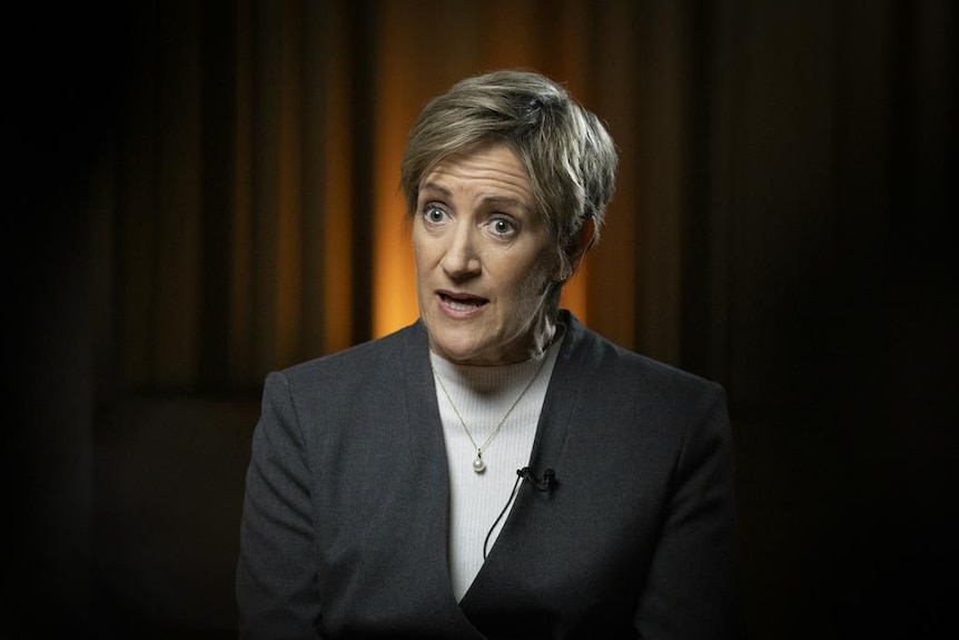 WA Chief Health Officer Clare Huppatz speaks to a reporter