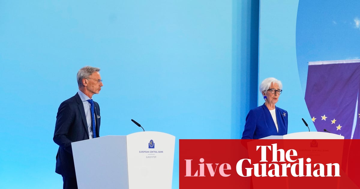 Middle East war is hurting eurozone economy, warns ECB, after announcing first interest rate rise since 2023 – business live | Business