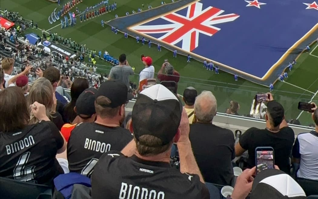 New Zealanders show their colours at the Football World Cup on Los Angeles.