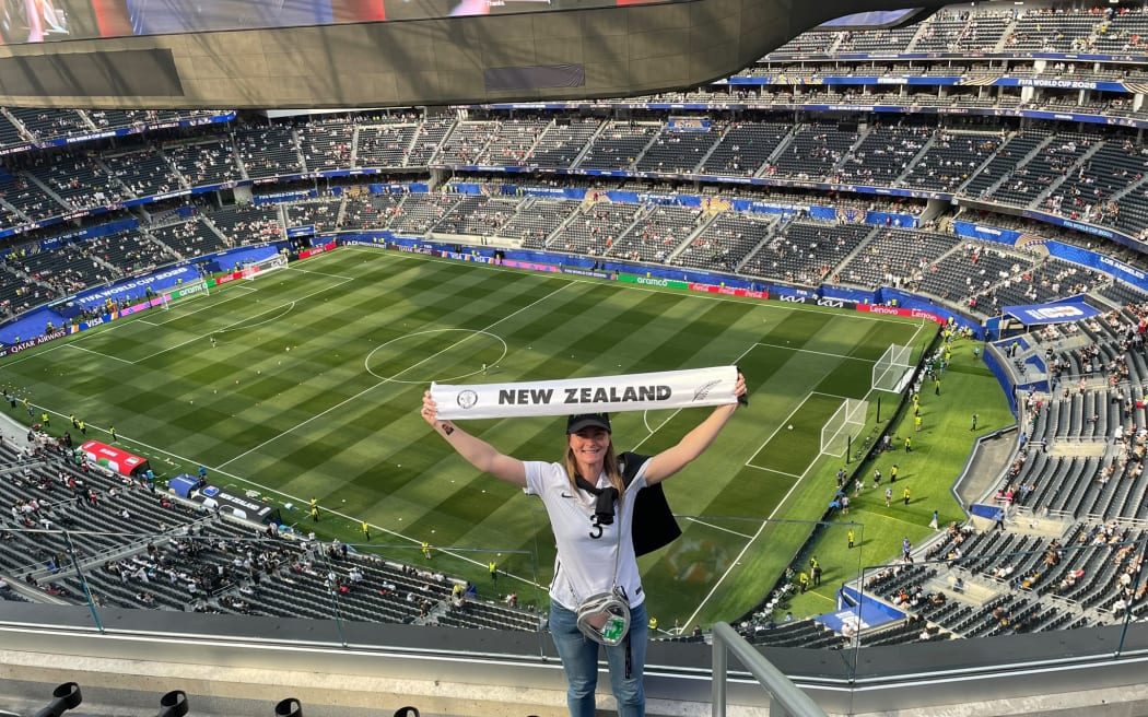 New Zealanders show their colours at the Football World Cup on Los Angeles.