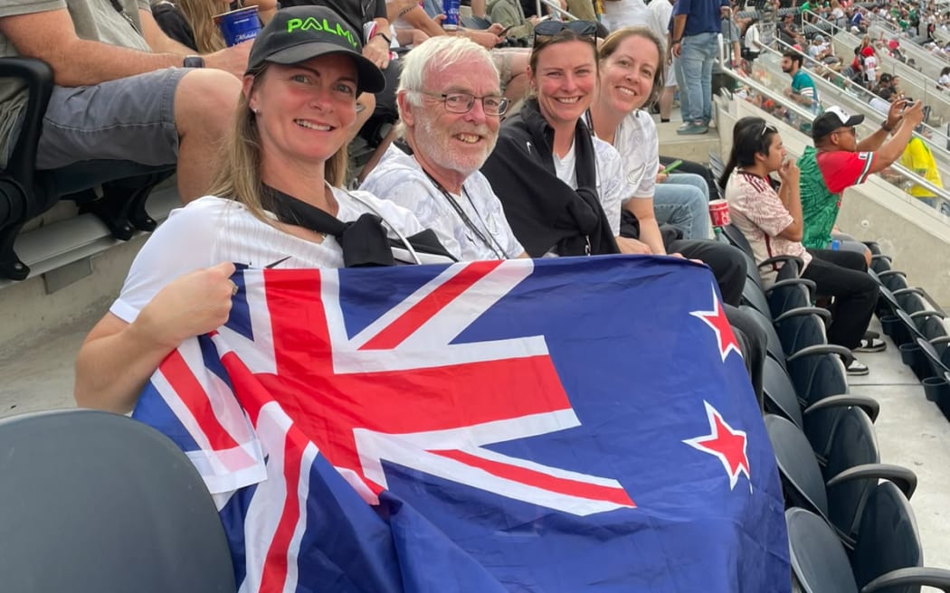New Zealanders show their colours at the Football World Cup in Los Angeles.