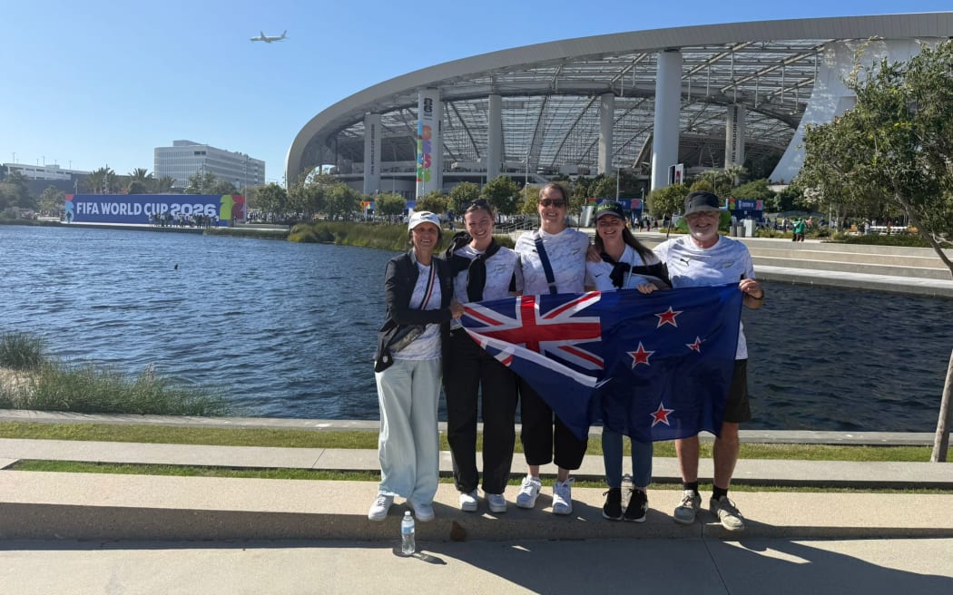 New Zealanders show their colours at the Football World Cup on Los Angeles.