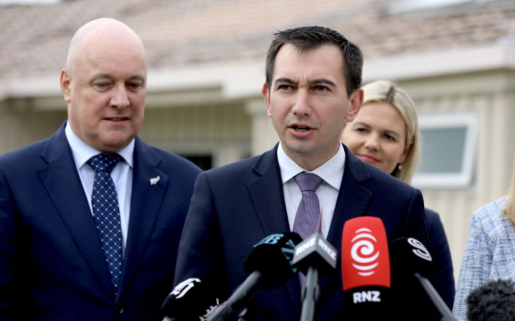 Health Minister Simeon Brown and Prime Minister Christopher Luxon are touring the Botany Downs Birthing Unit in Auckland before holding a media stand up on 29 May 2025.