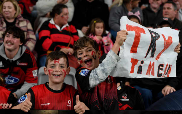 Fans during the Super Rugby Pacific Super Round match between the Crusaders and Waratahs at One NZ Stadium, Christchurch, 24th April 2026. Copyright photo: John Davidson / www.photosport.nz