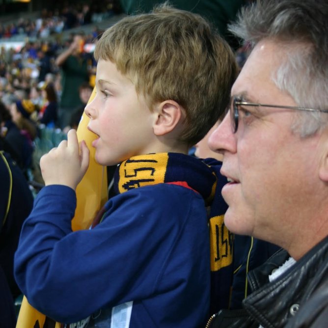 Harry Edwards with his father as a child.