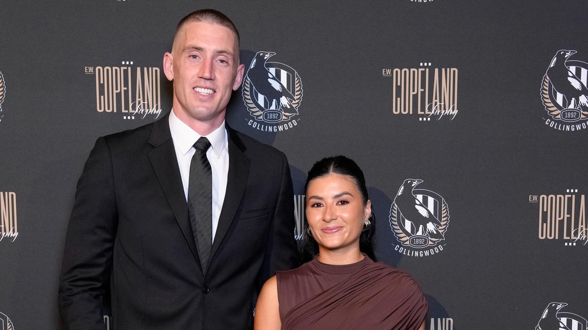 Albany-born Collingwood Magpies star Darcy Cameron and partner Adriana Guevara welcome first child