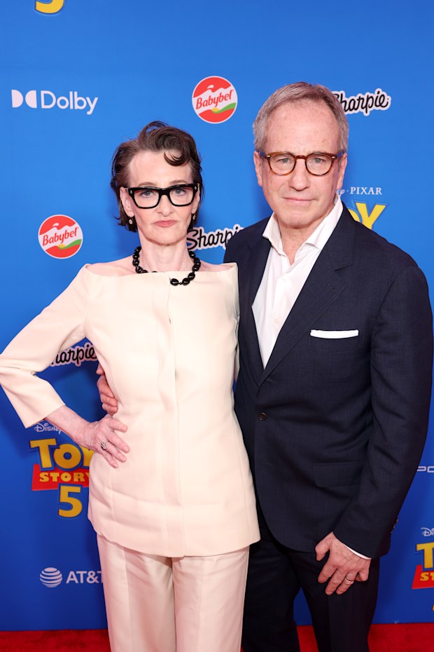 Joan Cusack and Richard Burke attend the Toy Story 5 Los Angeles World Premiere at Dolby Theatre in Los Angeles, California on June 09, 2026.