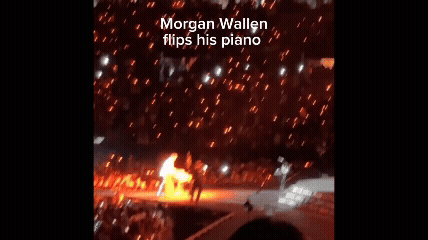 Morgan Wallen: Country music star flips piano during performance in meltdown caught on camera