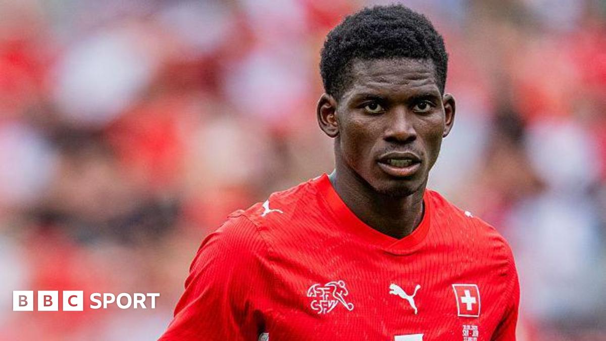 Breel Embolo in action for Switzerland
