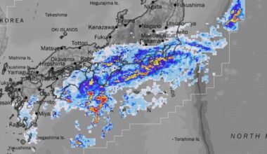Two tropical storms bring heavy rains to parts of Japan