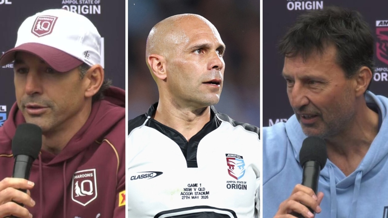 ‘Unfair’: Origin coaches defend ref after gambling bombshell as Daley responds to awkward report