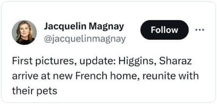 A Magnay tweet trumpeting her Brittany Higgins encounter