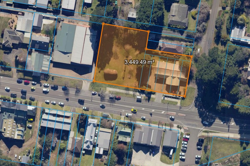 Aerial map view of site