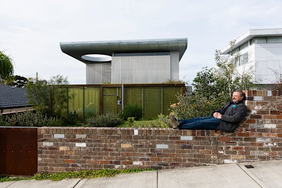 Architect Clinton Cole outside the house he named Terabithia, after the children’s book, because he felt there was something “other worldly” about the project.