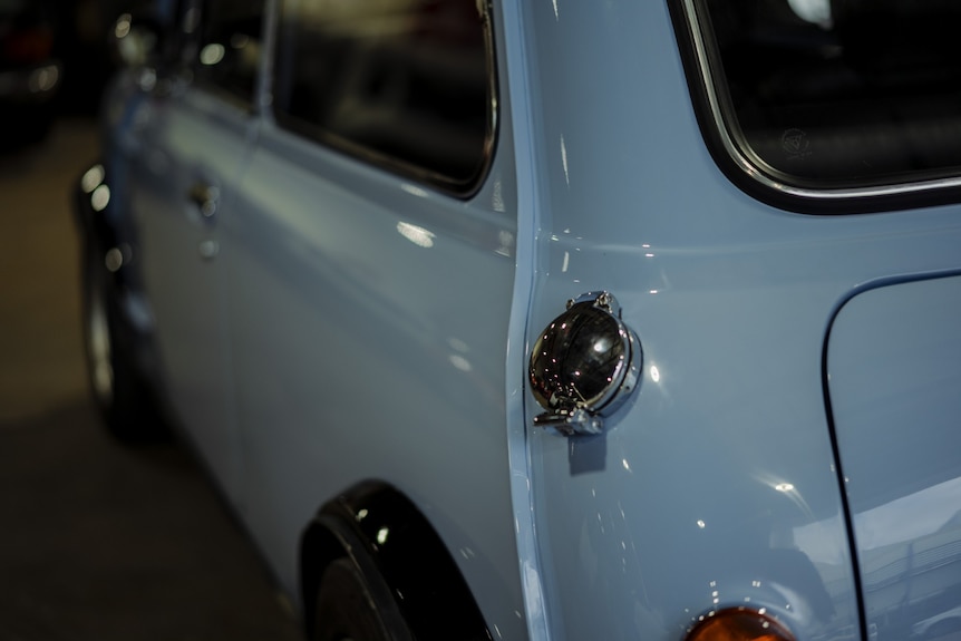 Small blue car