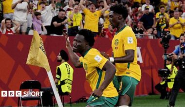 Irankunda copies Tim Cahill's celebration as Australia beat Turkey