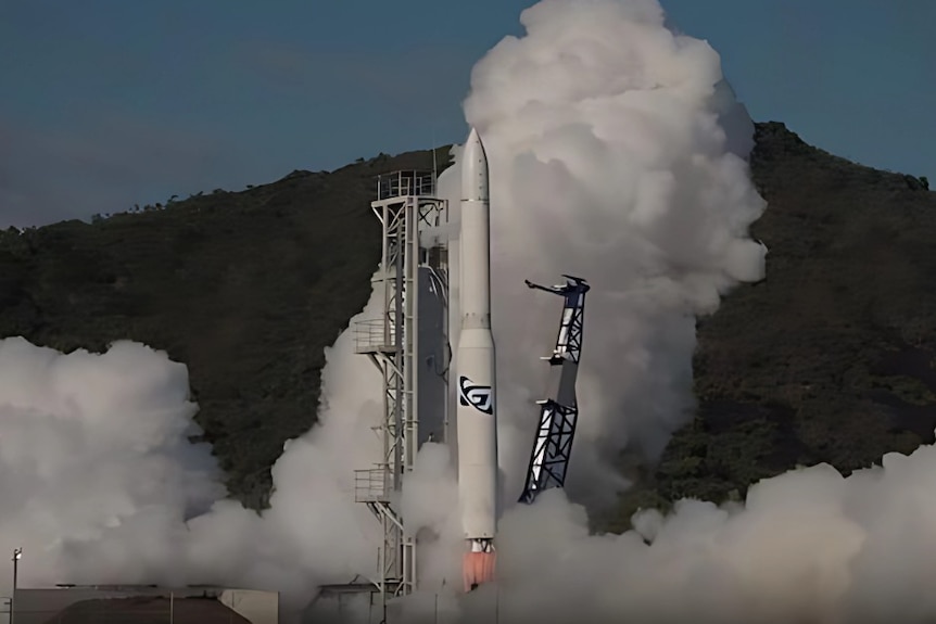  A rocket taking off