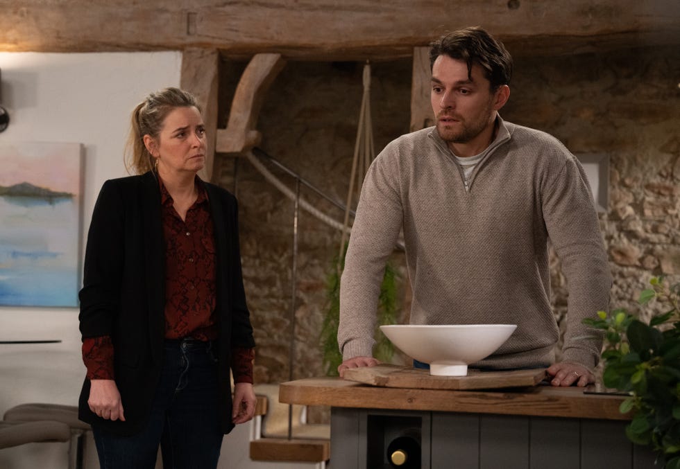 Mack Boyd, Charity Dingle, Emmerdale mack boyd, charity dingle, emmerdale