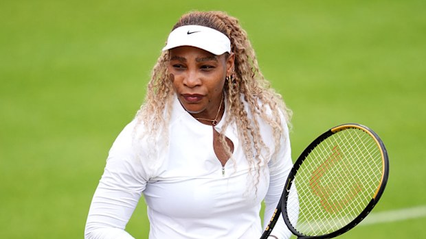 Serena Williams practices at The Queen's Club