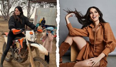 Nicole Trunfio: WA-raised supermodel returns home to Merredin with kids to ride dirt bikes and make sausages