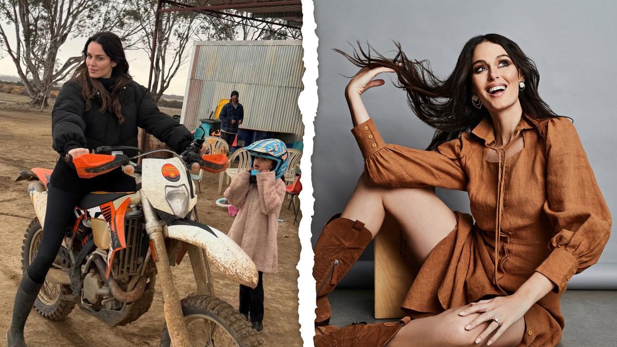 Nicole Trunfio: WA-raised supermodel returns home to Merredin with kids to ride dirt bikes and make sausages