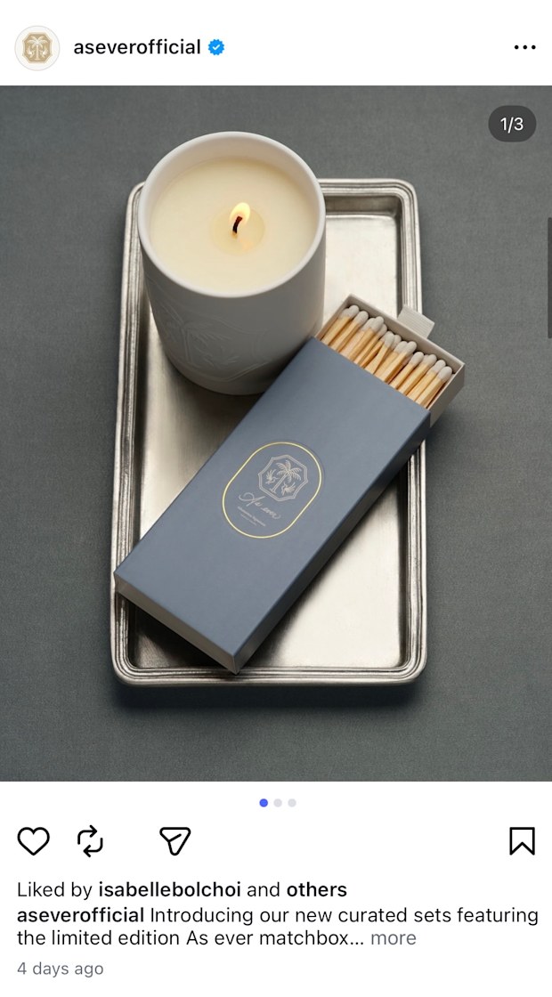 Meghan Meghan adds signature matches to her As ever range.