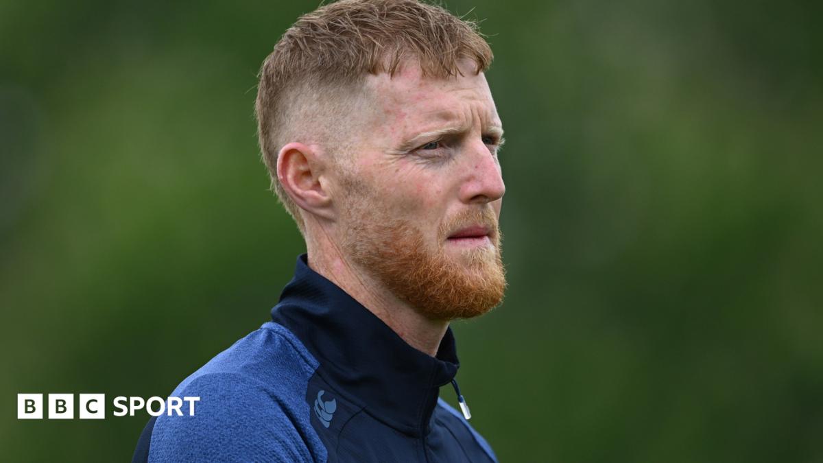Ben Stokes looks on during Durham training