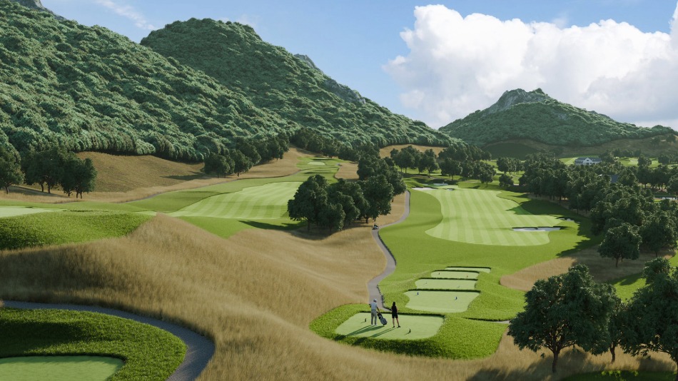 A visualisation of the par-five eighth hole (Image: Carrick Design)