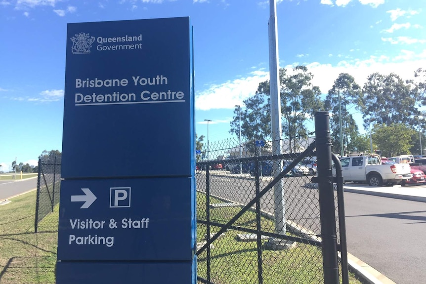 A sign for Brisbane Youth Detention Centre at Wacol.