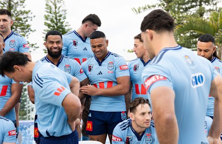 Got your back: The Blues stars have leapt to the defence of coach Laurie Daley.