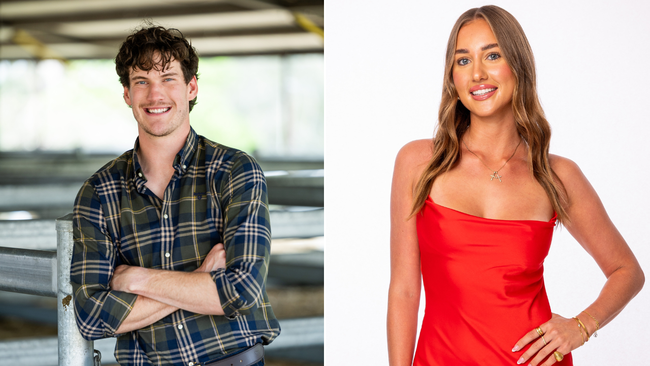 Farmer Zac and contestant Miranda. 
