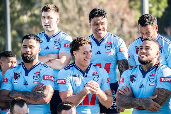 Mark Nawaqanitawase (centre) will make his debut for NSW on Wednesday.