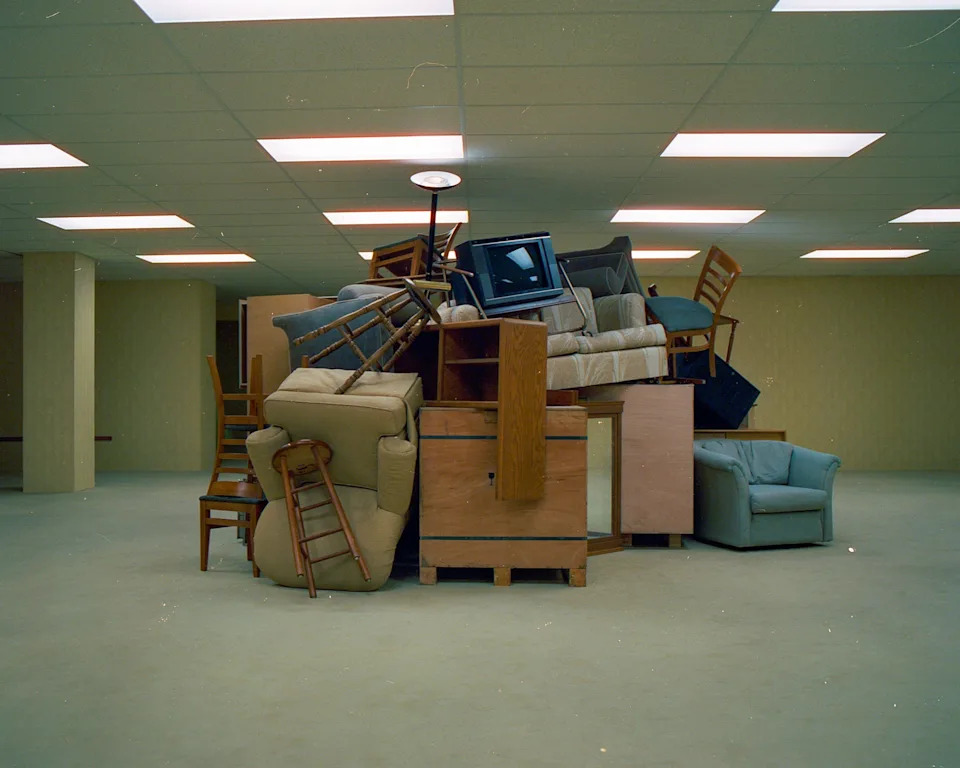 Behind the scenes in one of the backrooms