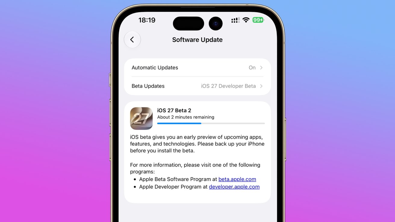 Second developer betas of iOS 27, macOS 27 are out