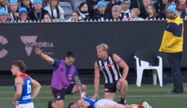AFL 2026: Collingwood vs Melbourne clash halted after a serious injury to Brody Mihocek