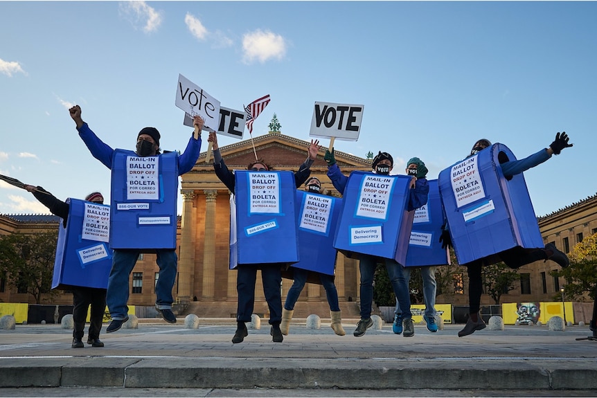 Dancing mailboxes deliver democracy