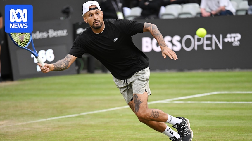 Nick Kyrgios wins opening match in Stuttgart after five-month absence from ATP Tour