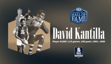 David Kantilla inducted to the Australian Football Hall of F