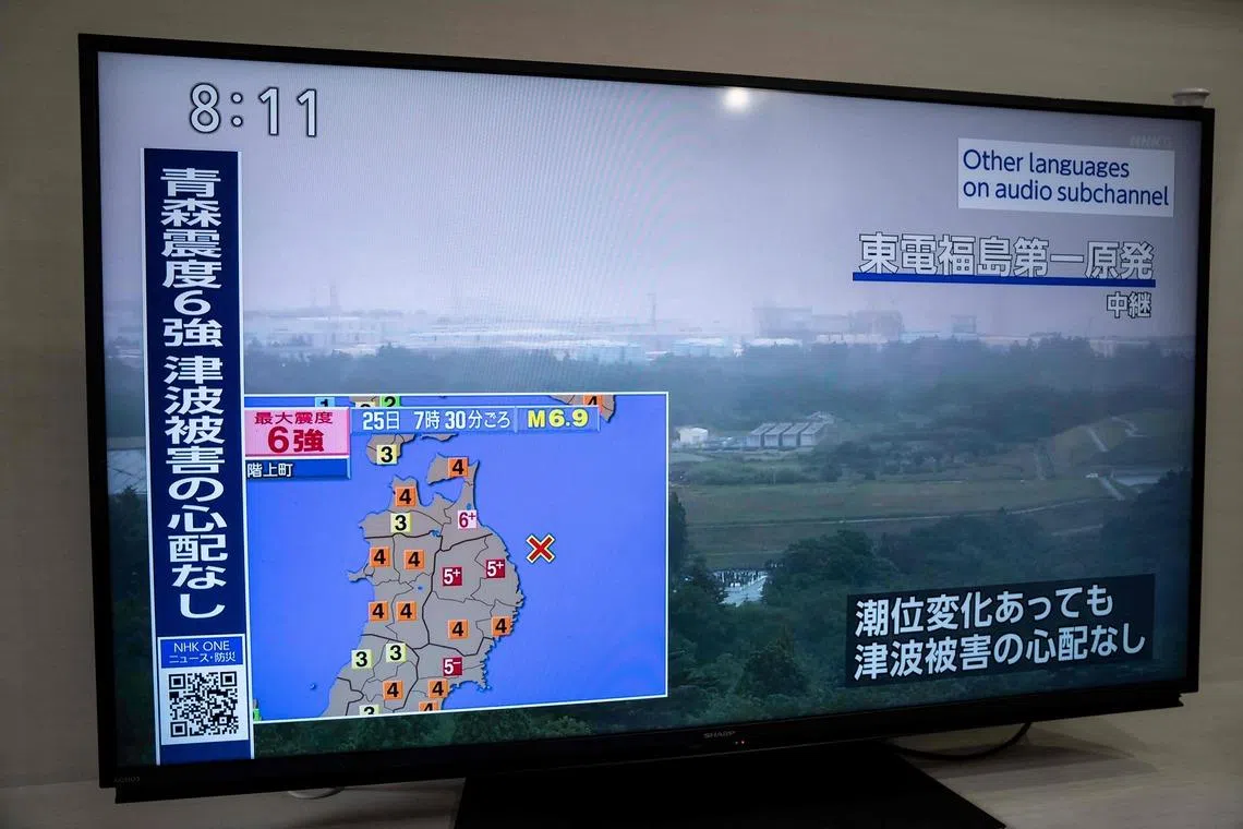 Tremors were felt several hundred kilometres away in Tokyo from the quake in the sea off Iwate prefecture on the main island of Honshu at 7.30am local time.