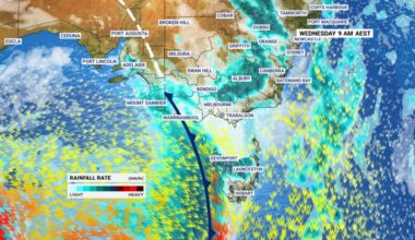 Rain set to sweep across Australia’s southern states as cold front moves bears down on east coast